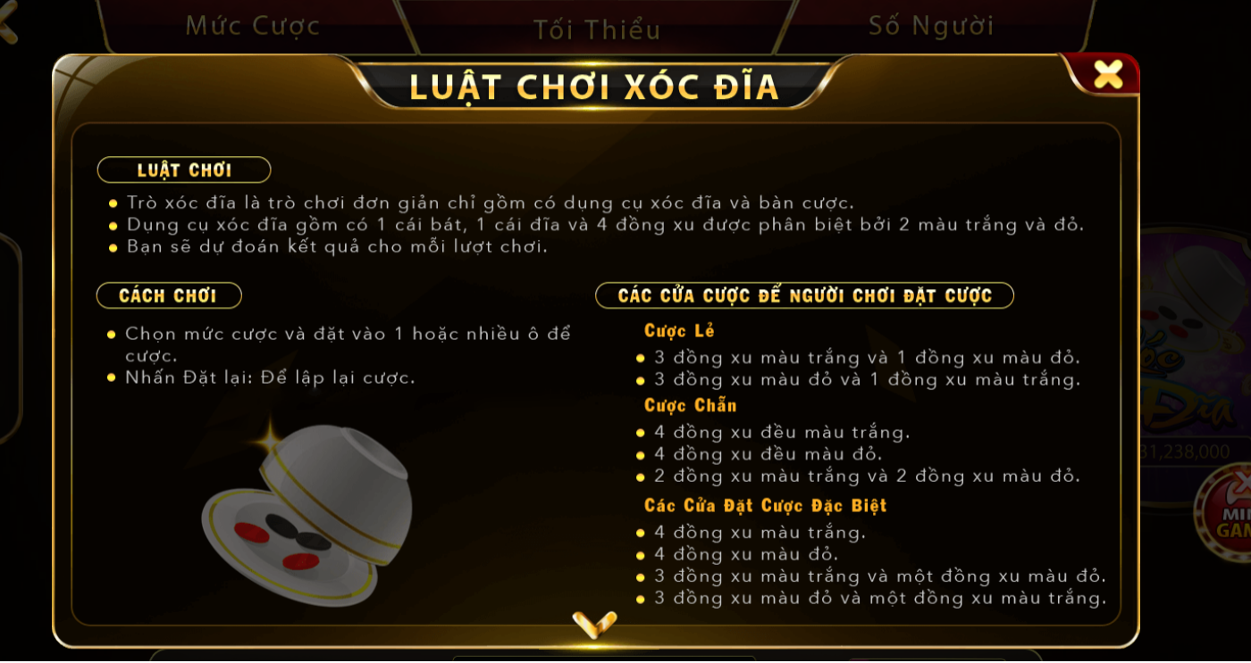 Luật chơi Xóc đĩa được đánh giá khá đơn giản