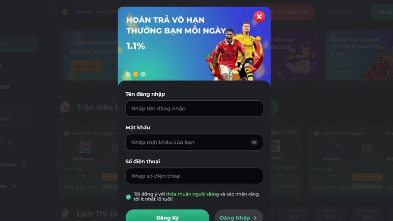 Hướng dẫn tân binh cách đăng ký tài khoản chính chủ tại nhà cái UK88