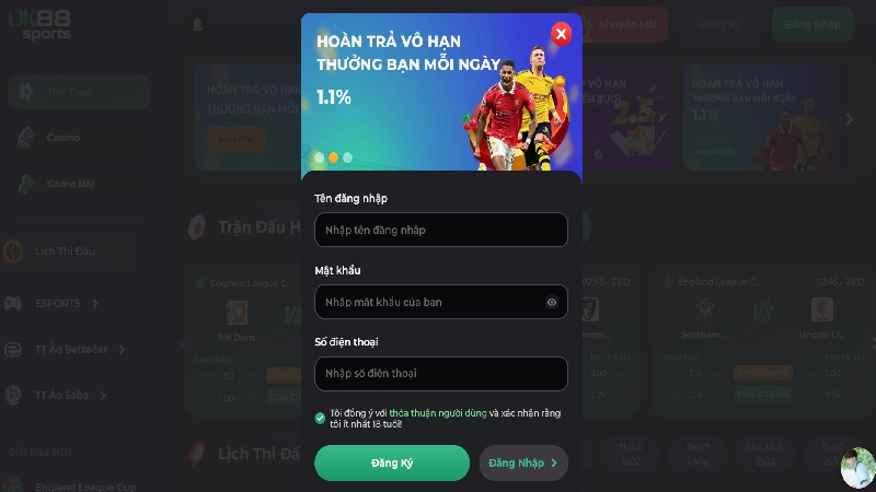 Hướng dẫn người chơi nhận thưởng ưu đãi tại nhà cái uk88