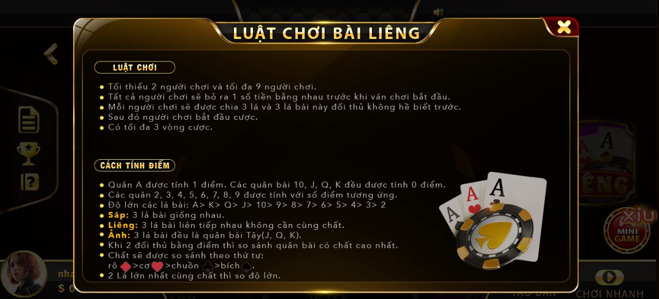 Luật chơi bài liêng tại nhà cái UK88 vip
