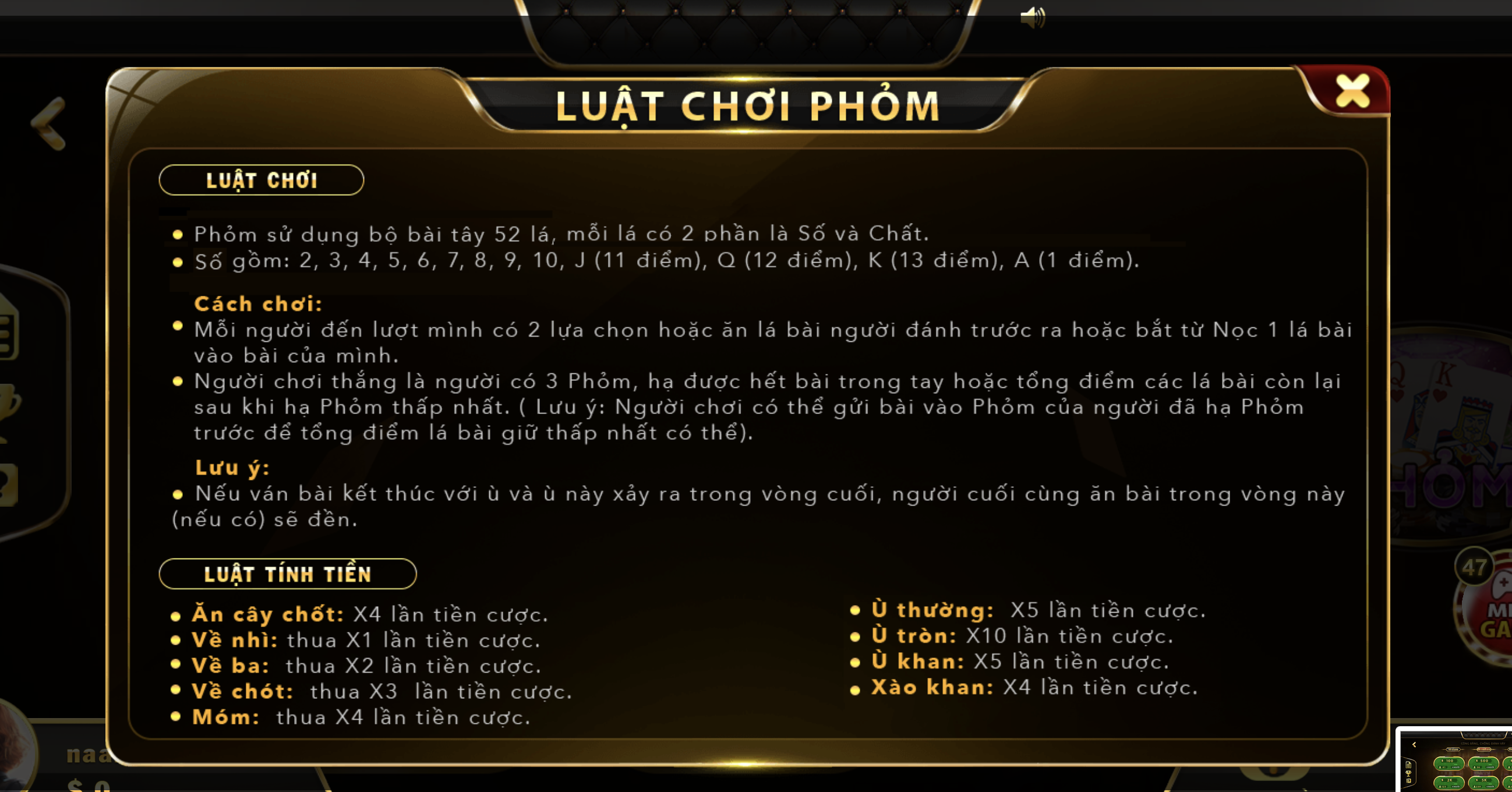 Luật chơi game bài Phỏm cực kỳ đơn giản