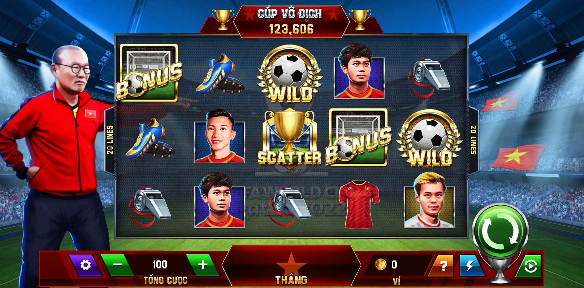 Giao diện game slot Đường đến Qatar tại UK88 vip
