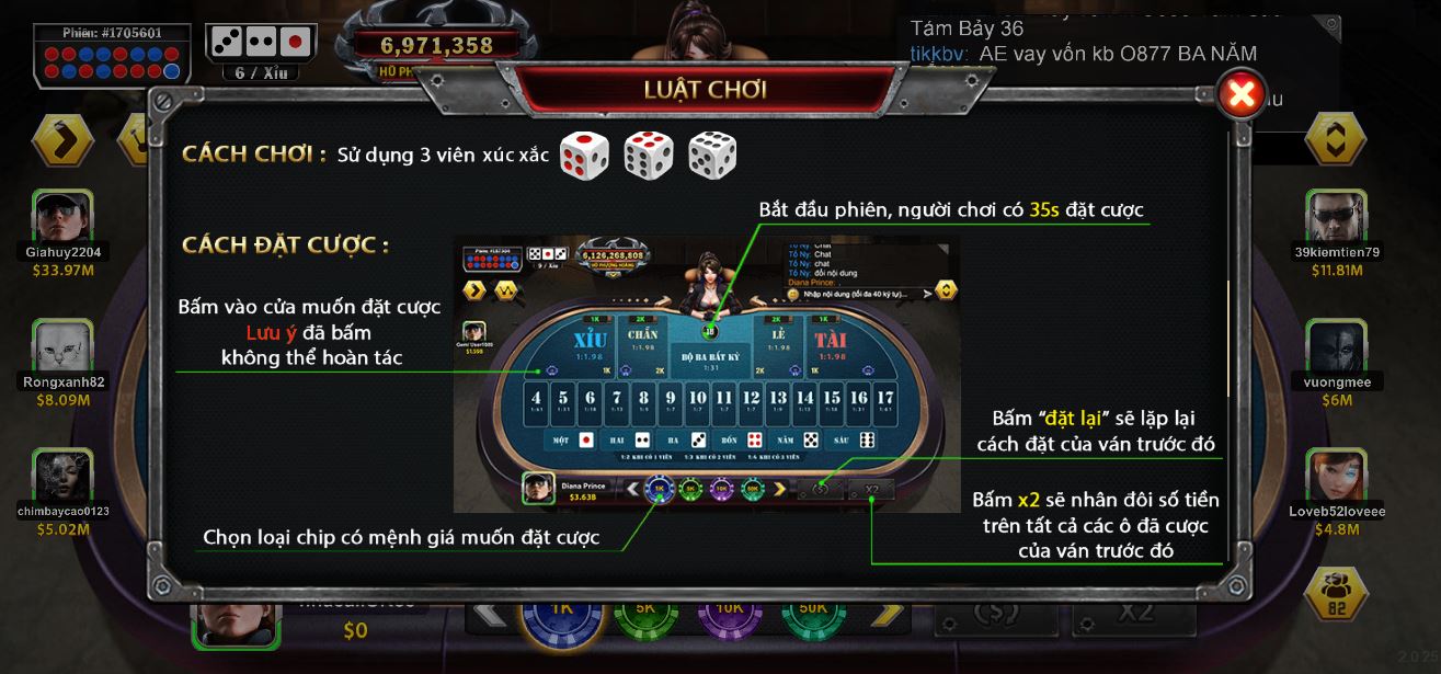 Tỷ lệ thắng lớn trong game tài xỉu phượng hoàng cực cao