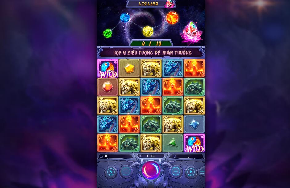 Giao diện game Tứ thần thú UK88 vip vô cùng ấn tượng