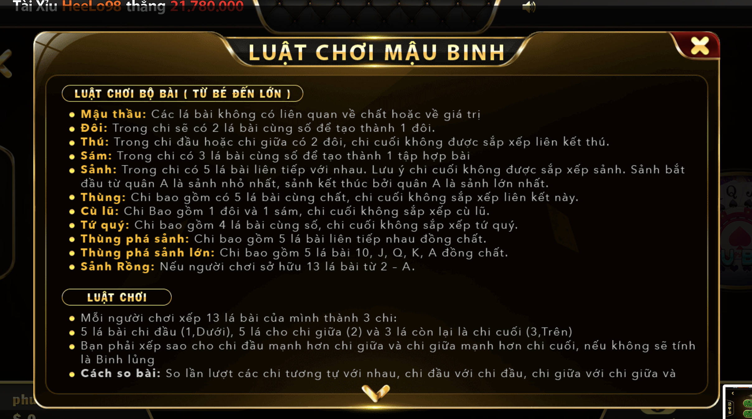 Những thuật ngữ quan trọng trong Mậu Binh tại UK88 VIP