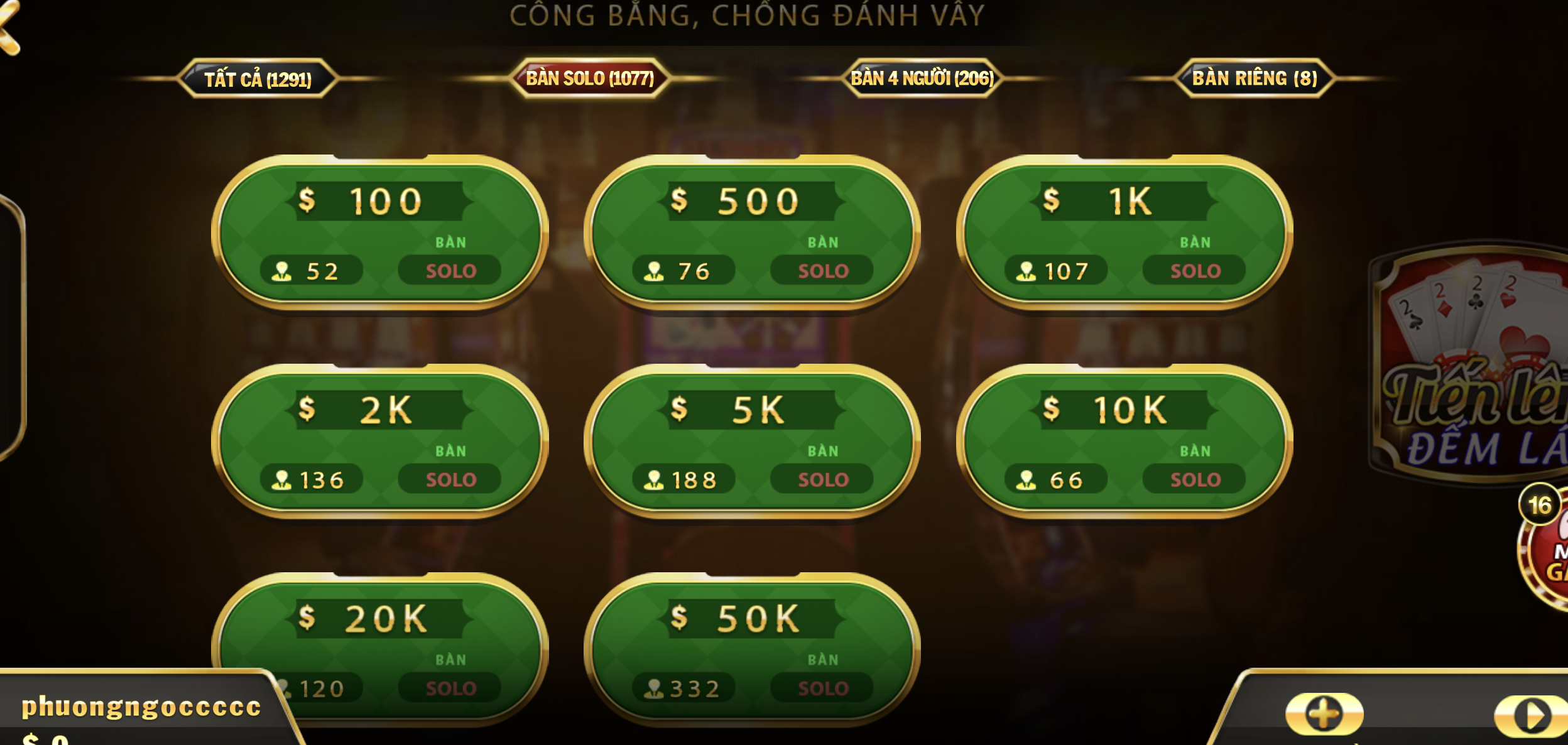 Hình thức chơi Tiến Lên Đếm Lá hoàn toàn tương tự với tựa game Tiến Lên Miền Nam kinh điển