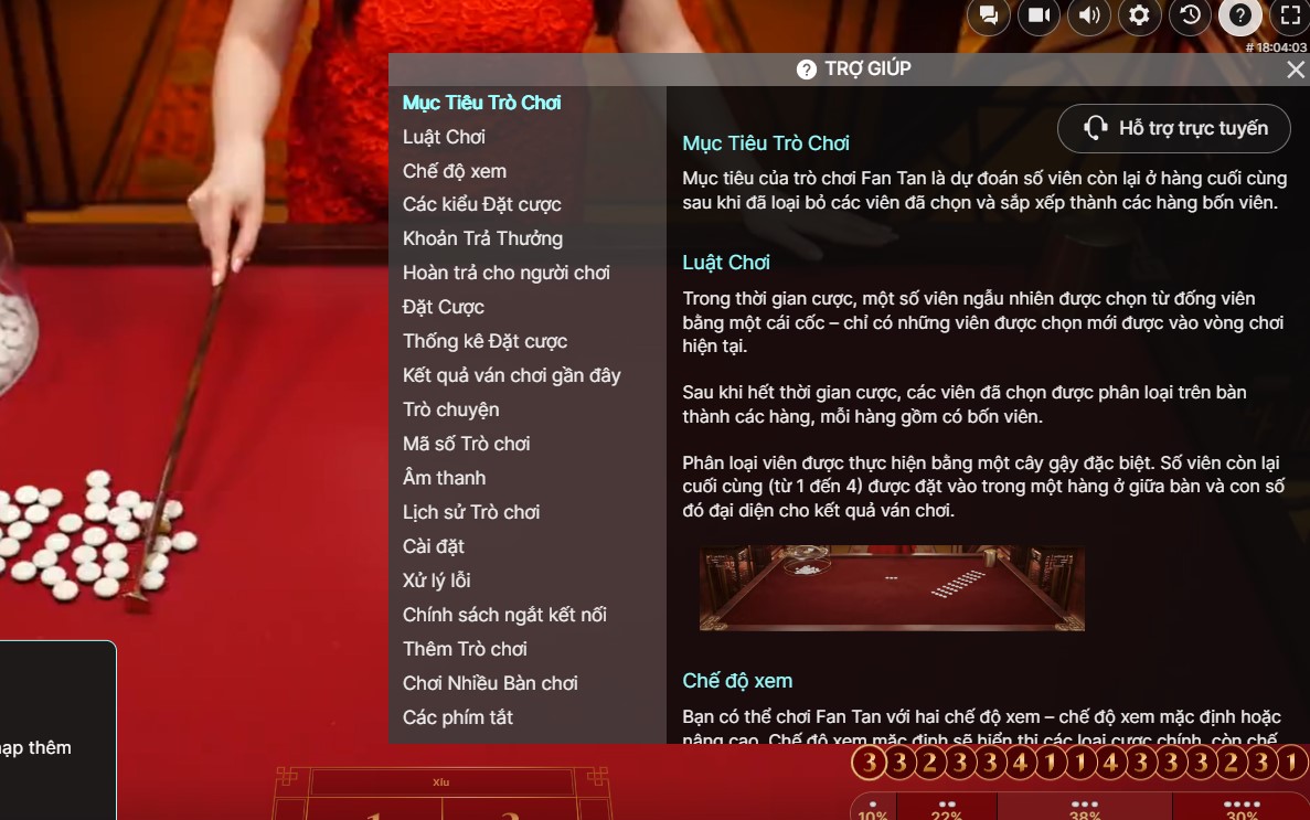 Luật chơi game Fan Tan tại UK88
